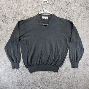 Mondo di Marco Sweater Mens Size Medium Black Crewneck Knit Pullover‎